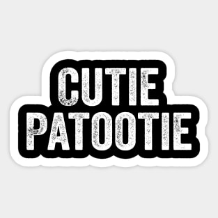 Metal - Cutie Patootie White Sticker